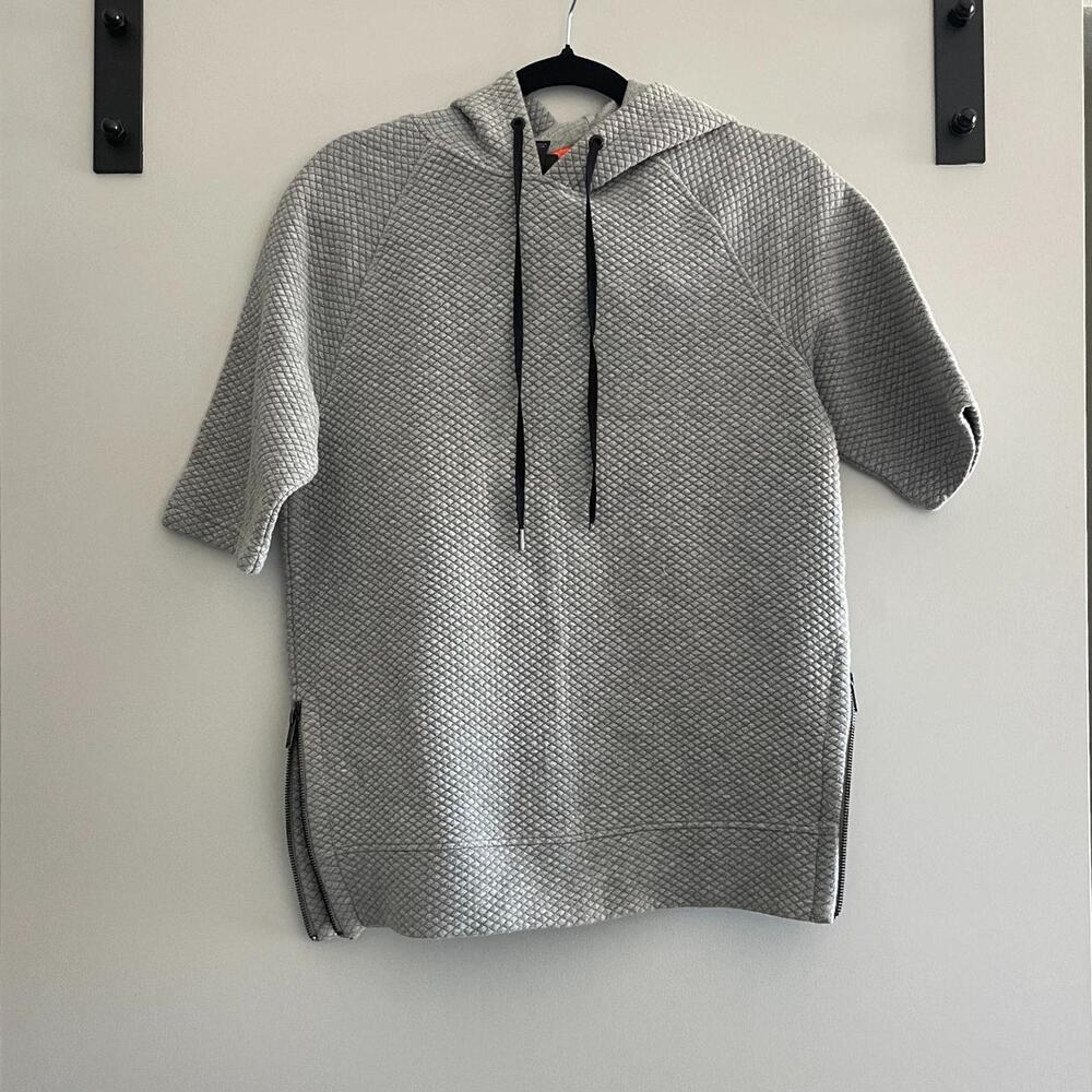 Gray Short Sleeve Hoodie